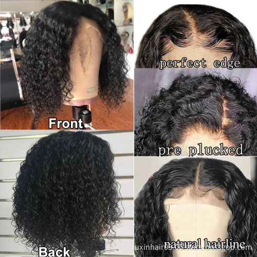 Bob Wigs Human Hair Lace Front Lace Frontal Pixie Jerry Curls Wig 360 Loose Curl Short Bob Wigs Brazilian Virgin For Black Women